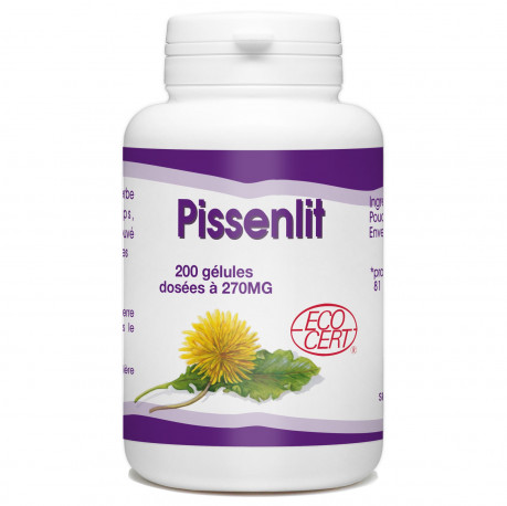 200 gélules de Pissenlit Bio Dosées à 270 mg 200 gélules de Pissenlit Bio Dosées à 270 mg
