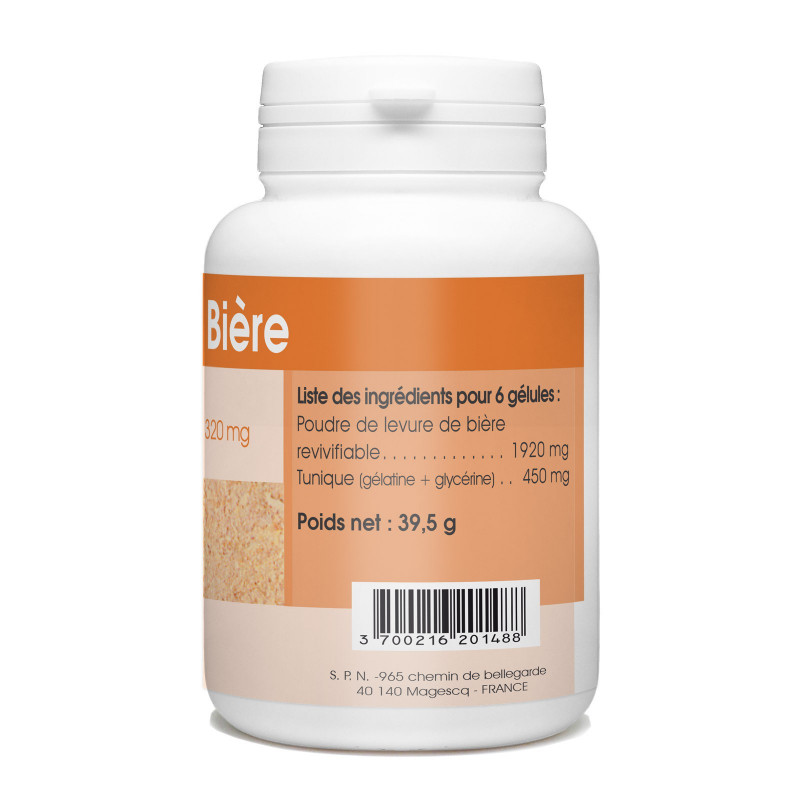 100 gélules de Levure de Bière Revivifiable - 320mg 100 gélules de Levure de Bière Revivifiable - 320mg