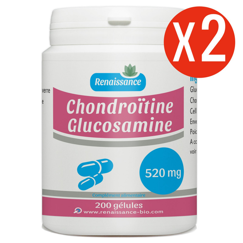 Glucosamine Chondroïtine 520 mg 400 gélules