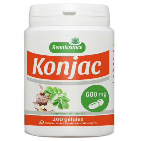 Konjac - 200 gelules dosées à 600 mg 