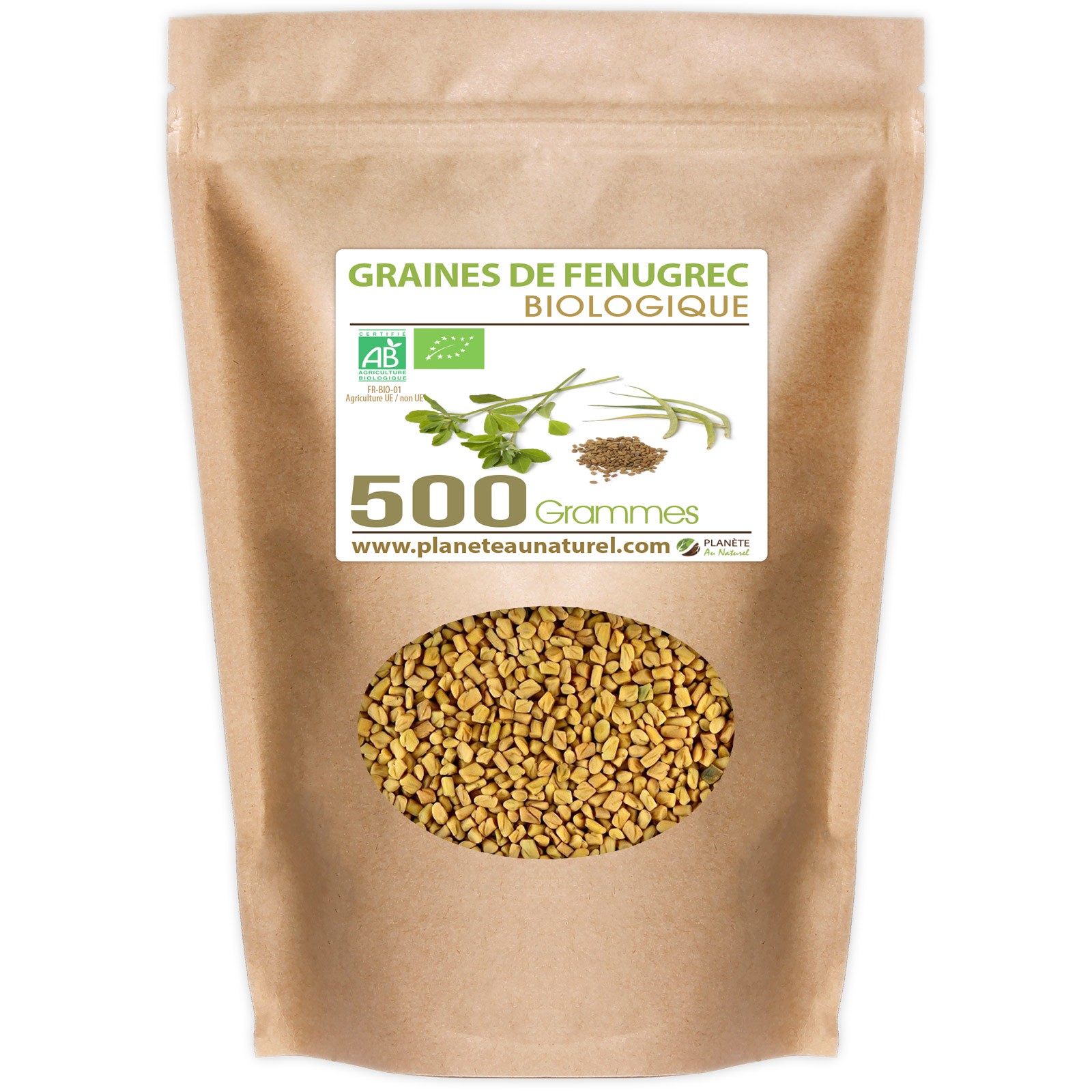 Sachet De 500gr De Graines De Fenugrec Bio