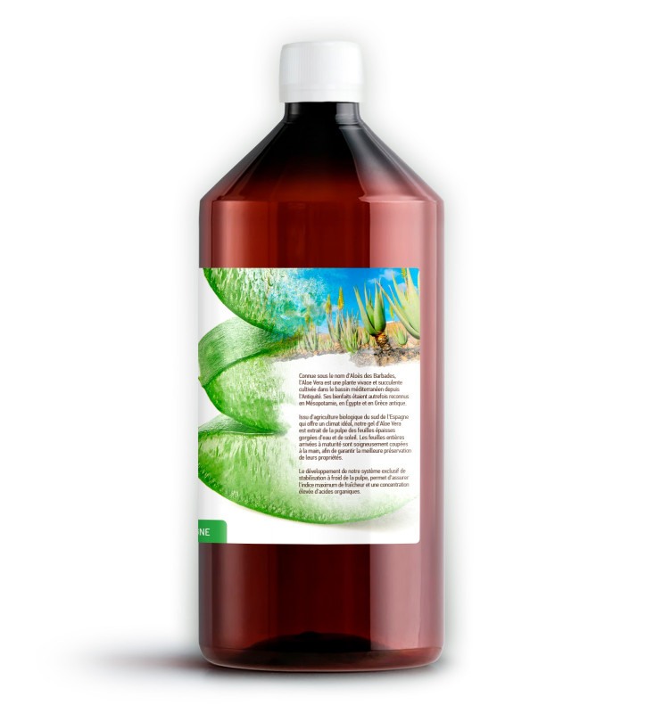 Aloe Vera Bio - Gel à Boire - 1 litre - Renaissance Bio - Nature et Plantes