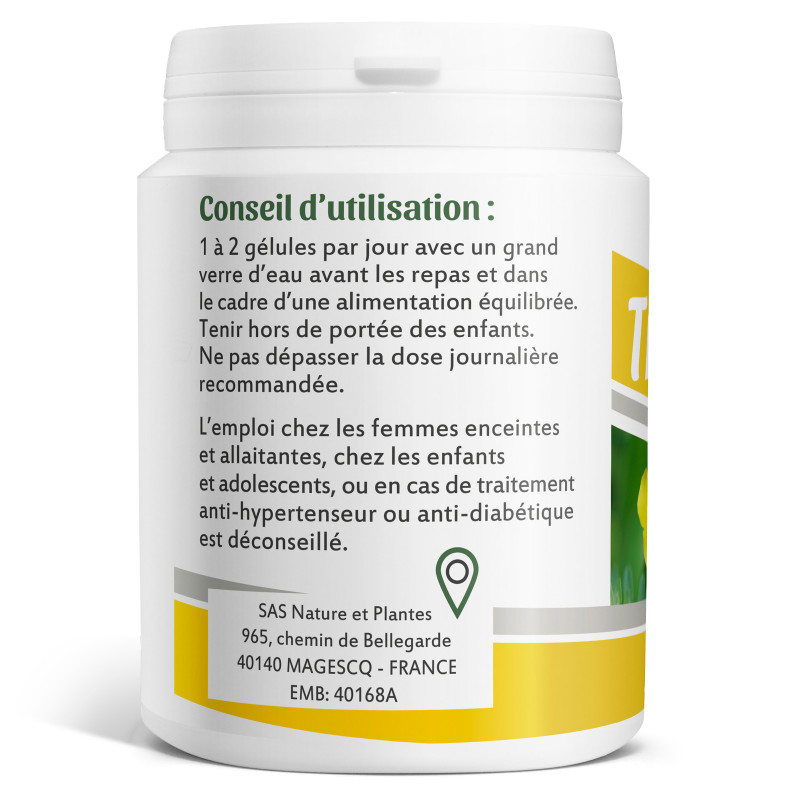 Vente de Tribulus Terrestris 500 mg 200 gélules Tonus Vitalité