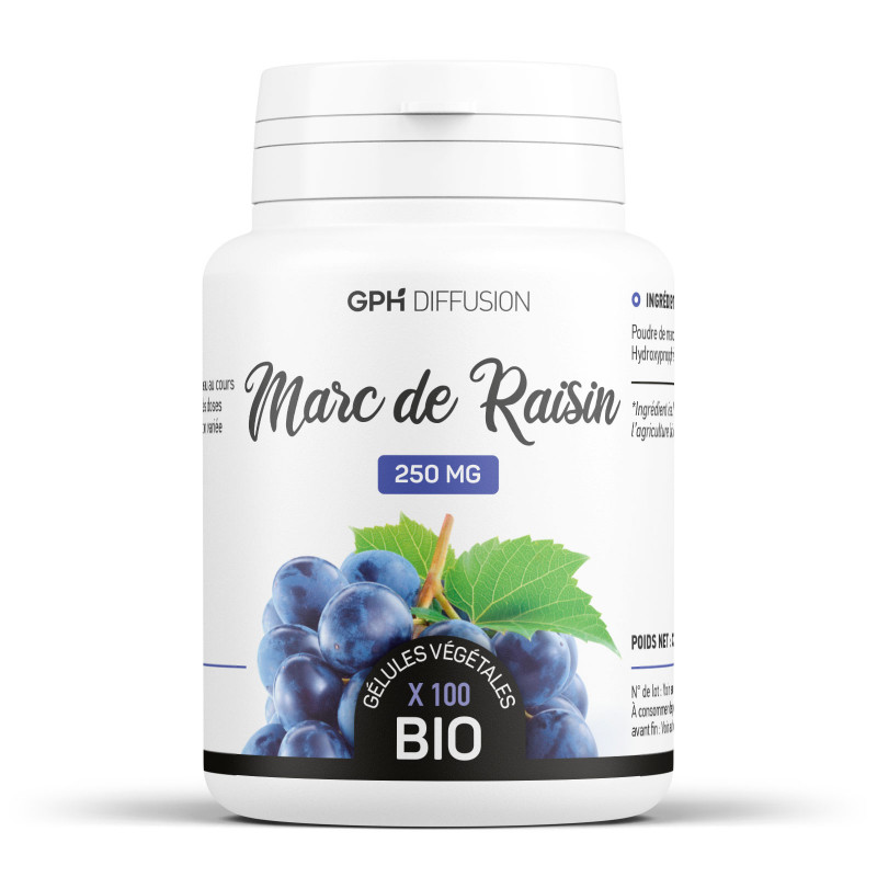 Marc de raisin biologique 250 mg Marc de raisin biologique 250 mg